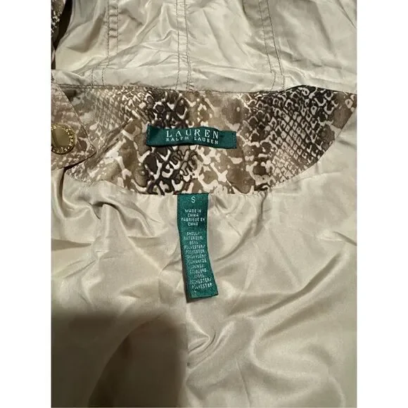 Lauren Ralph Lauren women’s Windbreaker S snakeskin print - Picture 7 of 10